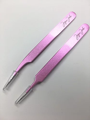 Joyce Jade Pink Pearl Tweezer Set