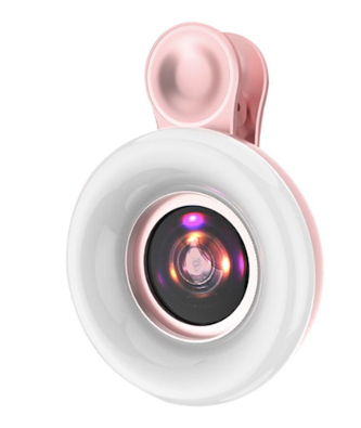 Rose Gold LED Flash Macro-light Camera Lense